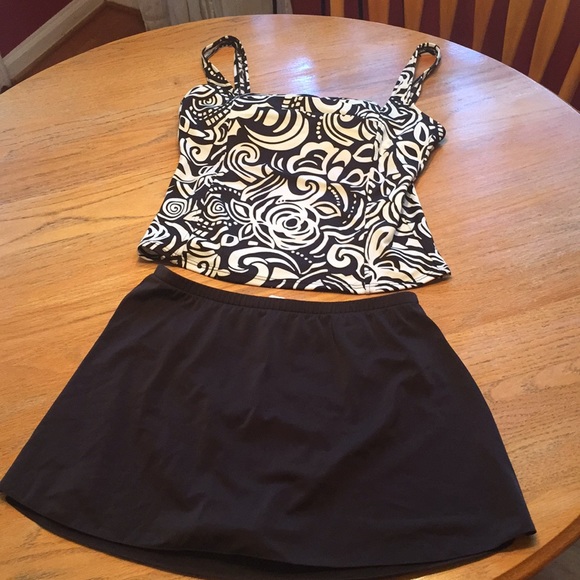 Caribbean Joe Other - Swimsuit tankini brown/ white